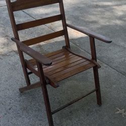 Vintage Folding Wooden Chair