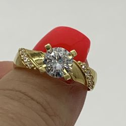 14kt 1ct CZ Engagement Ring Size 9.5. Sizeable 