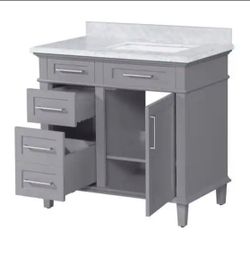 BRAND NEW 36" BATHROOM VANITY  IN GREY COLOR