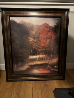 30W"x36H" VERMILION MEADOW by ROBERT STRIFFOLINO -TREES FOREST CHOICES of CANVAS  