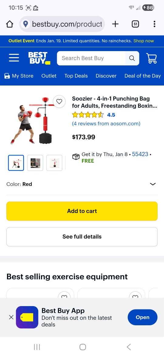 Soozier 4.6'-6.7' Speed Bag Boxing Bag Stand, Reflex Bag Boxing Training Equipment, Speed Punching Bag, Blue