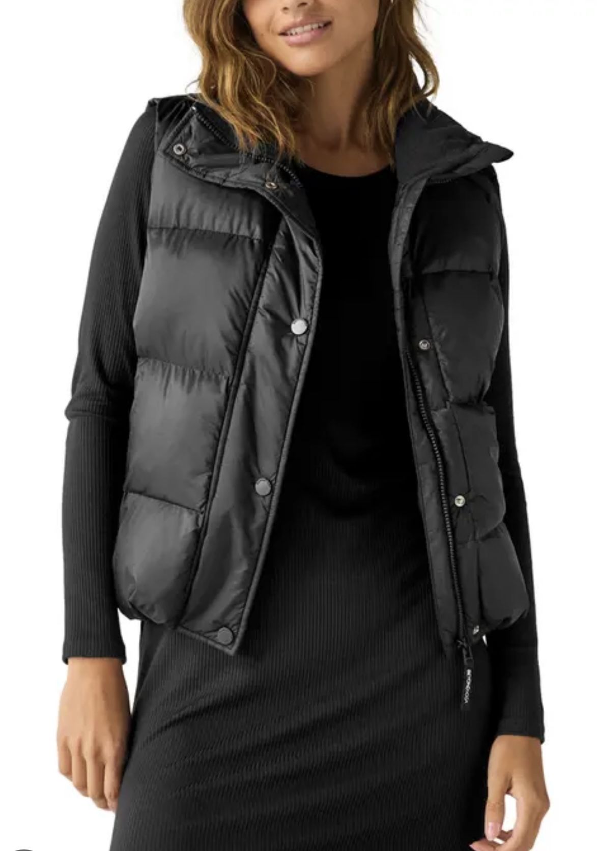 Coach Sleek Black Puffer Vest