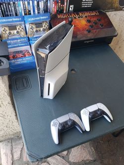 $500! No Games No Extra stuff Extra is Extra $$$. 2 Controllers. & 2nd edition PS5 Slim Disc version $500! Trade are welcome. All works 100%