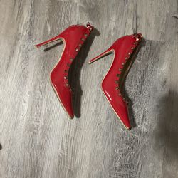 Red Heels With Gold Medal 