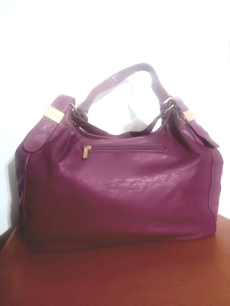 Large Jimmy Choo Magenta Purse W/Gold Hardware