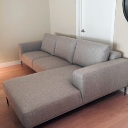 Sectional Sofa Grey  88” X 36” 28” 