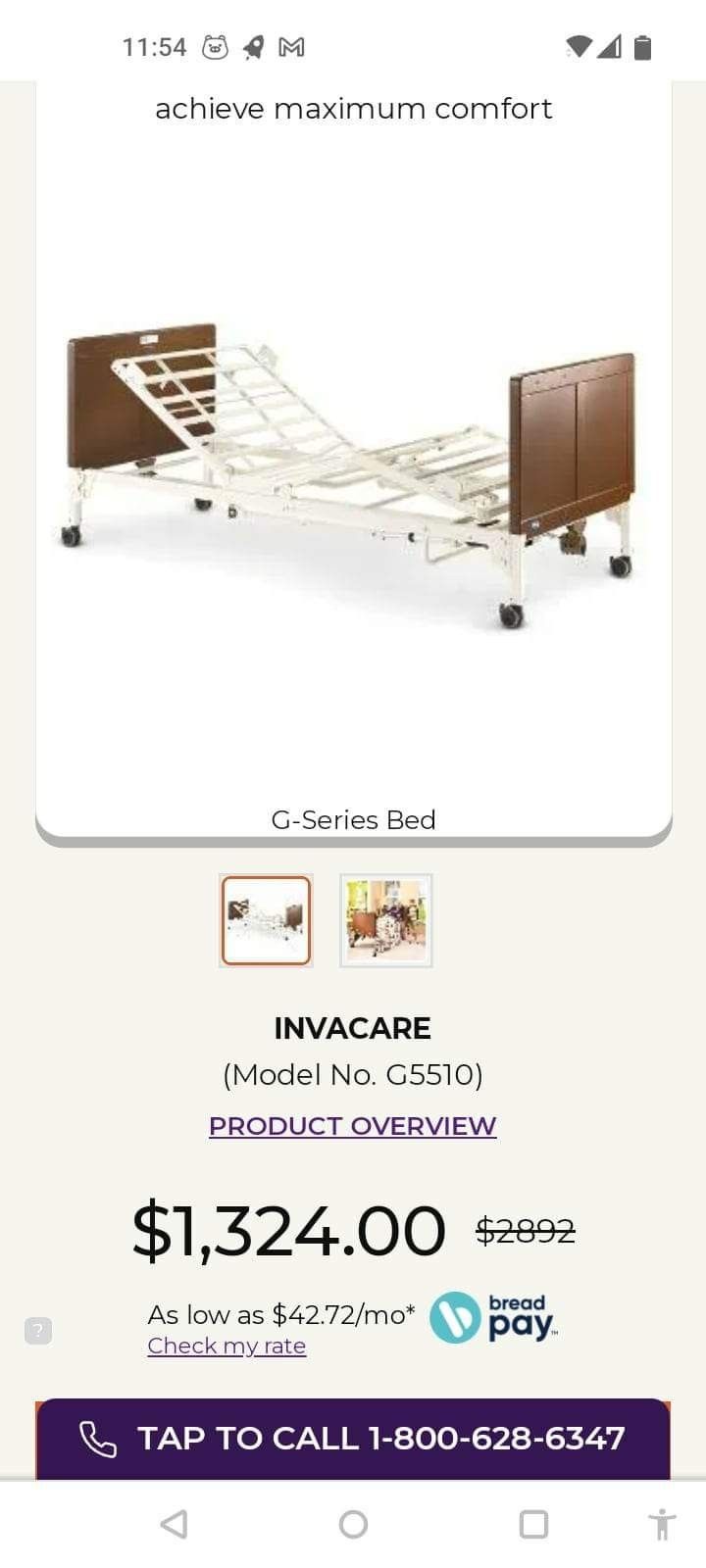Invacare Hospital Bed Complete Setup