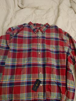 Polo plaid shirt sz 4XB big & tall