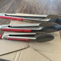 High-Quality Health Craft 3-Piece Stainless Steel Tong Set - New