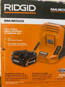 RIDGID battery 4Ah and charger. NEW