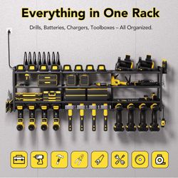 Power Tool Organizer Wall Mount With Charging Station