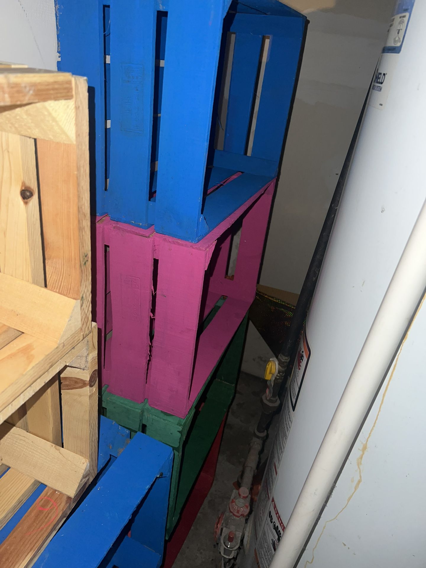 6 Colorful Crate Boxes 