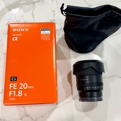 Sony 20mm f1.8 G Lens SEL20F18G E Mount