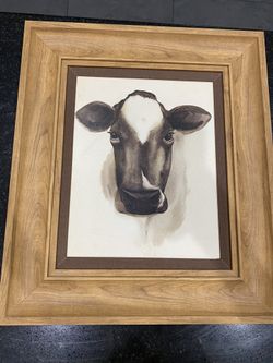 Framed Cow Art