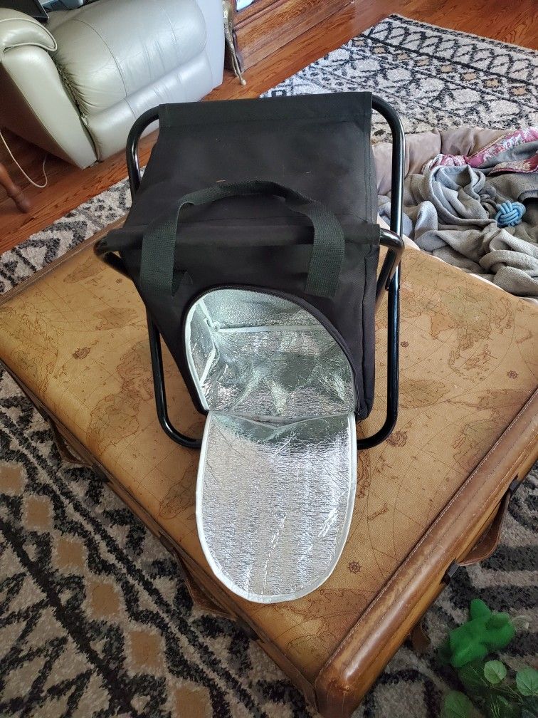 Folding Stool Cooler With Handles