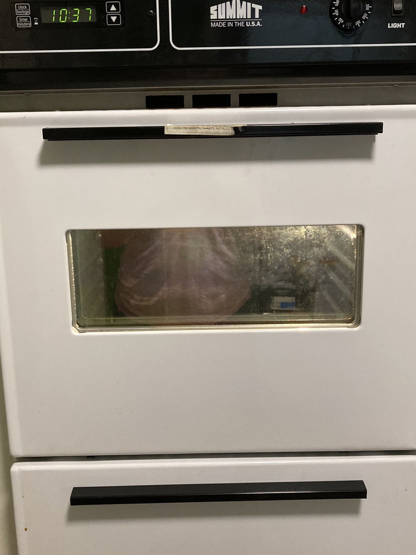 24” Summit Single Gas Wall Oven - White