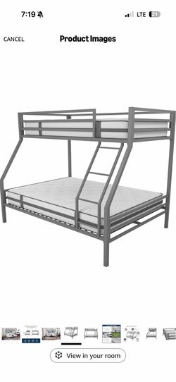 Twin over full bunk bed