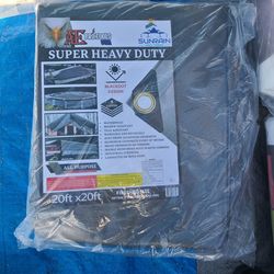 20ft × 20ft Super Heavy Duty Grey Tarp