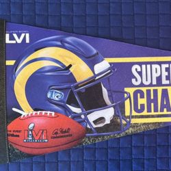 Los Angeles Rams Super Bowl LVl Championship Pennant 