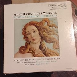 Munch Conducts Wagner Boston Symphony Orchestra Vinyl Record LP