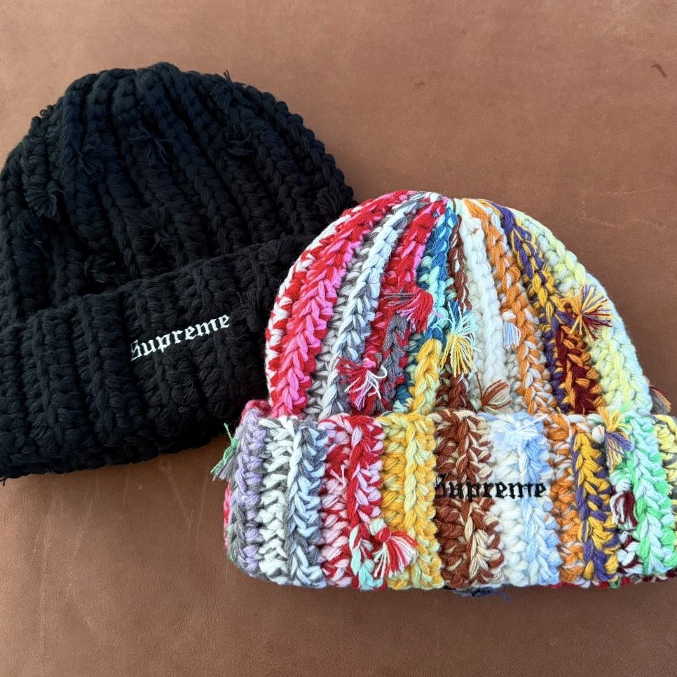 Supreme Hand Tie Beanies Multi color & Black