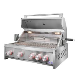 New Open Box 32” Built-In Propane Gas Grill with 5 Burners, Infrared Rotisserie in Stainless Steel