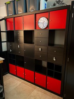 IKEA BLACK/BROWN Shelving Unit