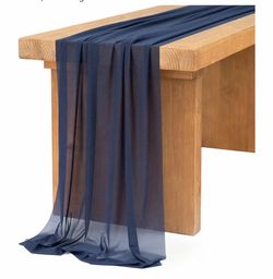 6 of 14 feet table linens, sheet very nice navy. 5 not used 1 used each is $25, selling all of them for $ 80