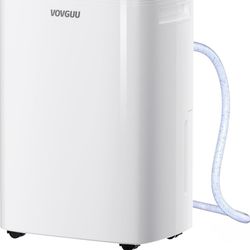 VOVGUU 4500 Sq.Ft 52 Pints Dehumidifier for Basement and Home with Drain Hose & Water Tank, 3 Smart Modes, Humidity Control, Auto Defrost, 24H Timer- 