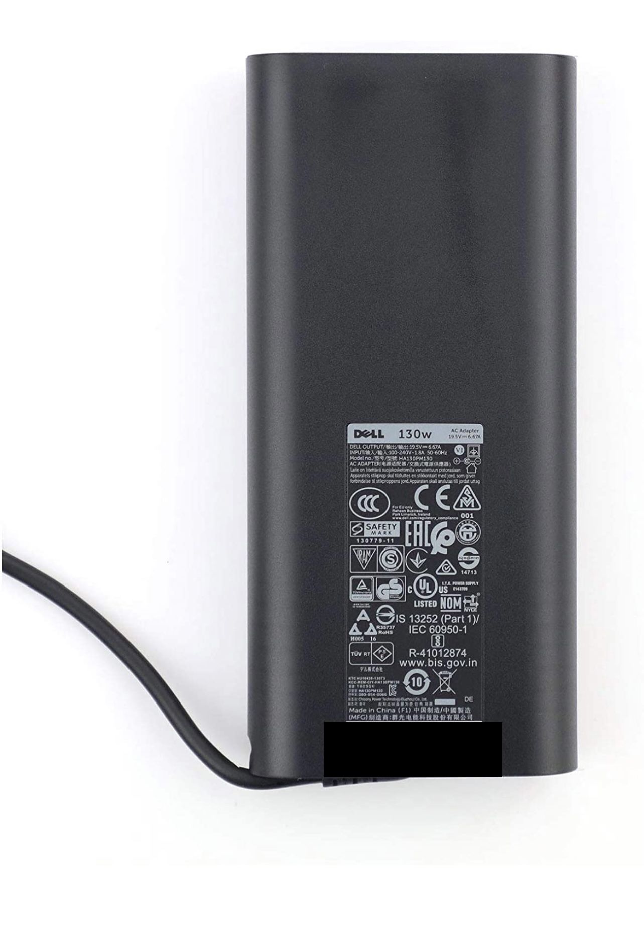 Genuine Dell 130W(watt) Tip 4.5mm Slim Power AC Adapter for dell Laptops