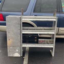 Van aluminum shelving shelf unit storage