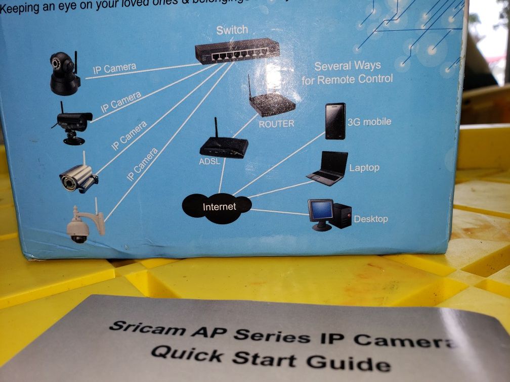 Complete ip nanny cam with high res. Night vision.