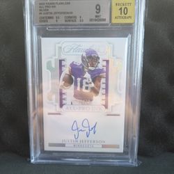 Justin Jefferson Auto RC /20  BGS 9 Auto 10 