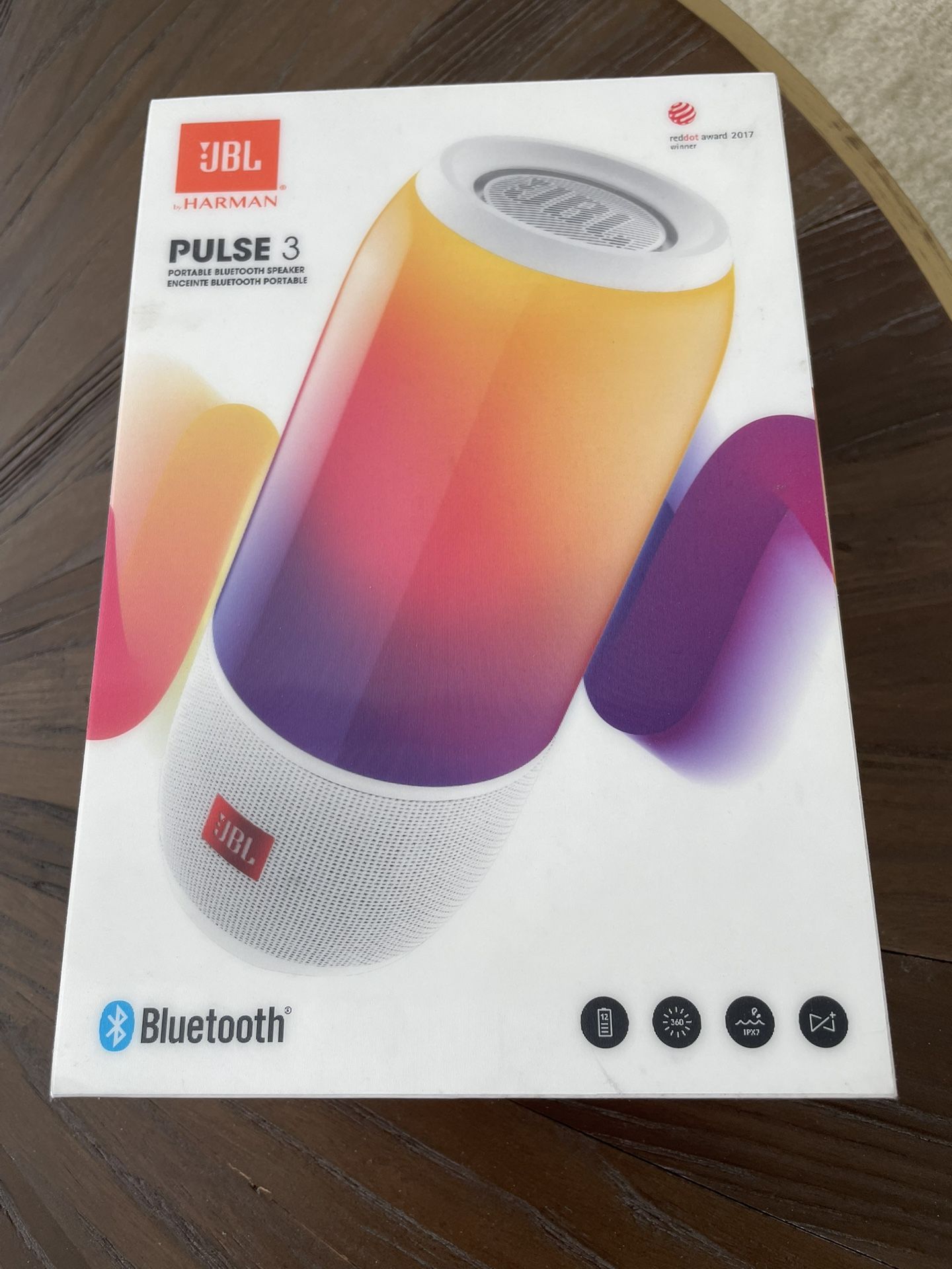 JBL Pulse 3 Portable Bluetooth Speaker β White