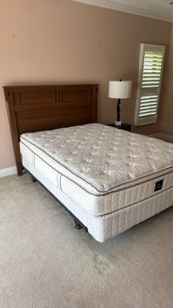 Queen bed frame and mattress