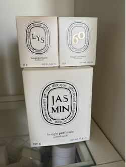 Diptyque Candle Bundle – Jasmin 190g + Lys & 60 Mini Candles w/ Boxes