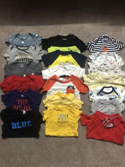 Boys short sleeve onesies (12mo)