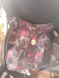 Baggallini Grey Pink Camo Crossbody
