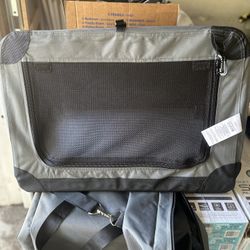 4-Doors Portable Soft-Sided Folding Travel Crate Kennel for cat