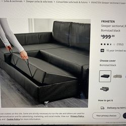 Black Couch IKEA ( FRIHETEN)