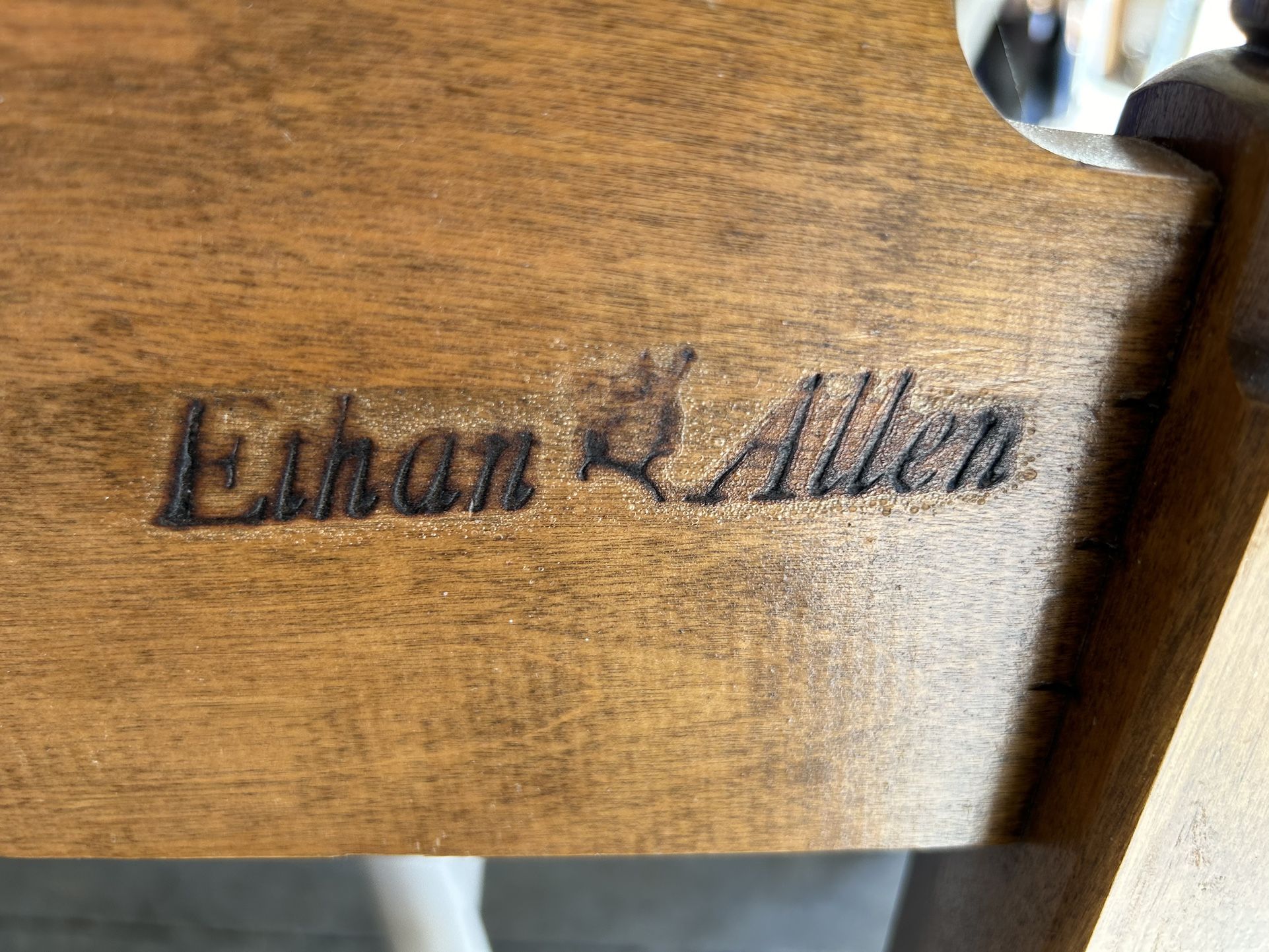 Vintage Ethan Allen Twin Bed Frame With Mattress And Boxspring