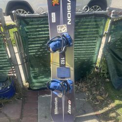 Vision Snowboard 163 Cm With Large Bindings 