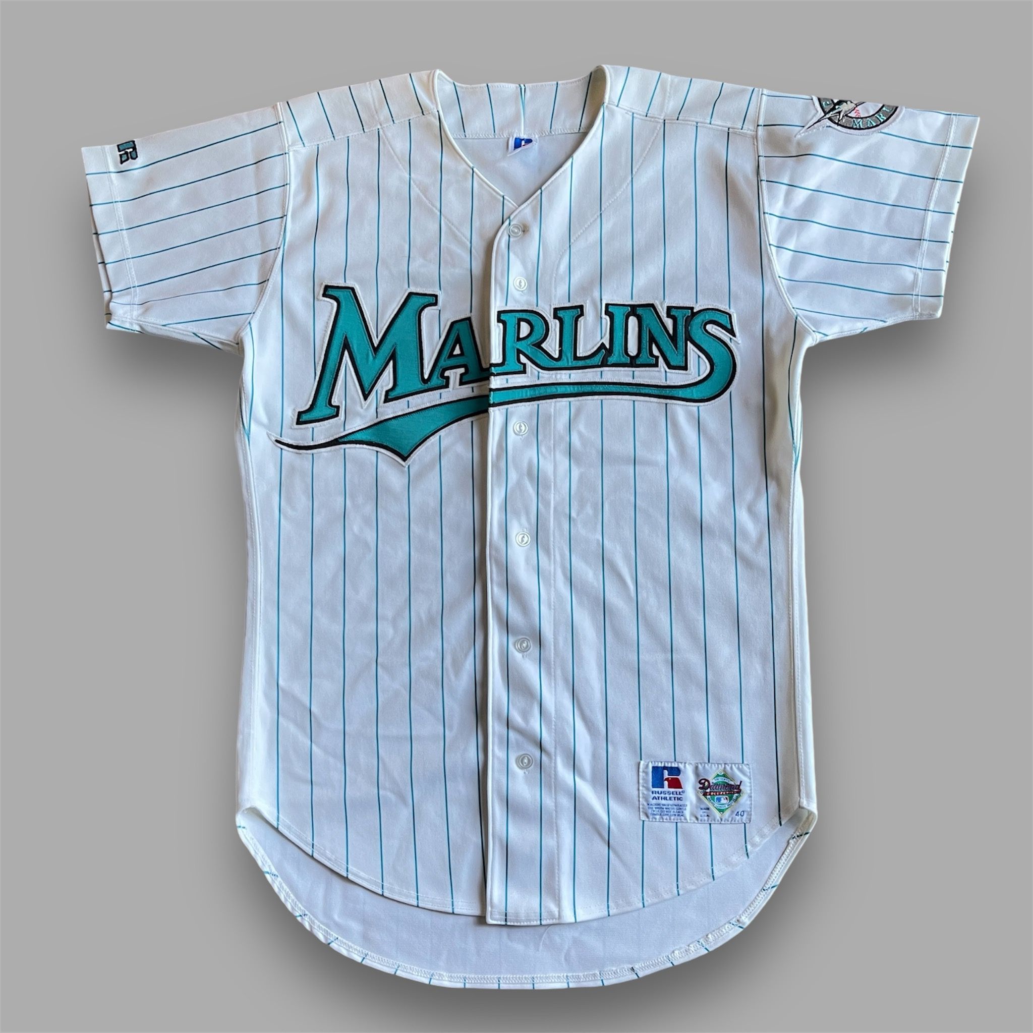 Vintage Florida Marlins MLB Jersey Russel Athletics Diamond Collection