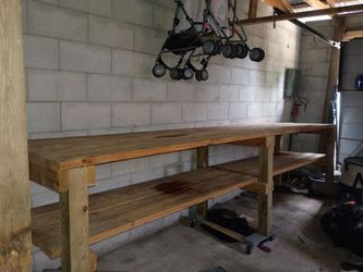Solid wood Work bench 12.5ft