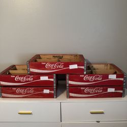 4 Near-Mint Vintage Coca-Cola Crates - Clean "Kitchen Grade" (Rare 4-Slot)