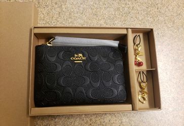 Coach Embossed Canvas, Signature Wristlet • New