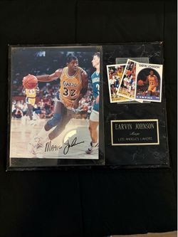 Magic johnson Signed Plaque