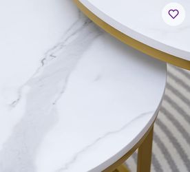 Nesting Tables White/Gold