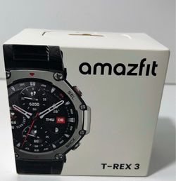 Amazfit T-Rex 3 - 48 mm Fitness Smart Watch w/ Voice Control (Onyx) BRAND NEW