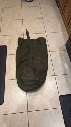 Military Style Olive Drab Canvas Duffel Bag